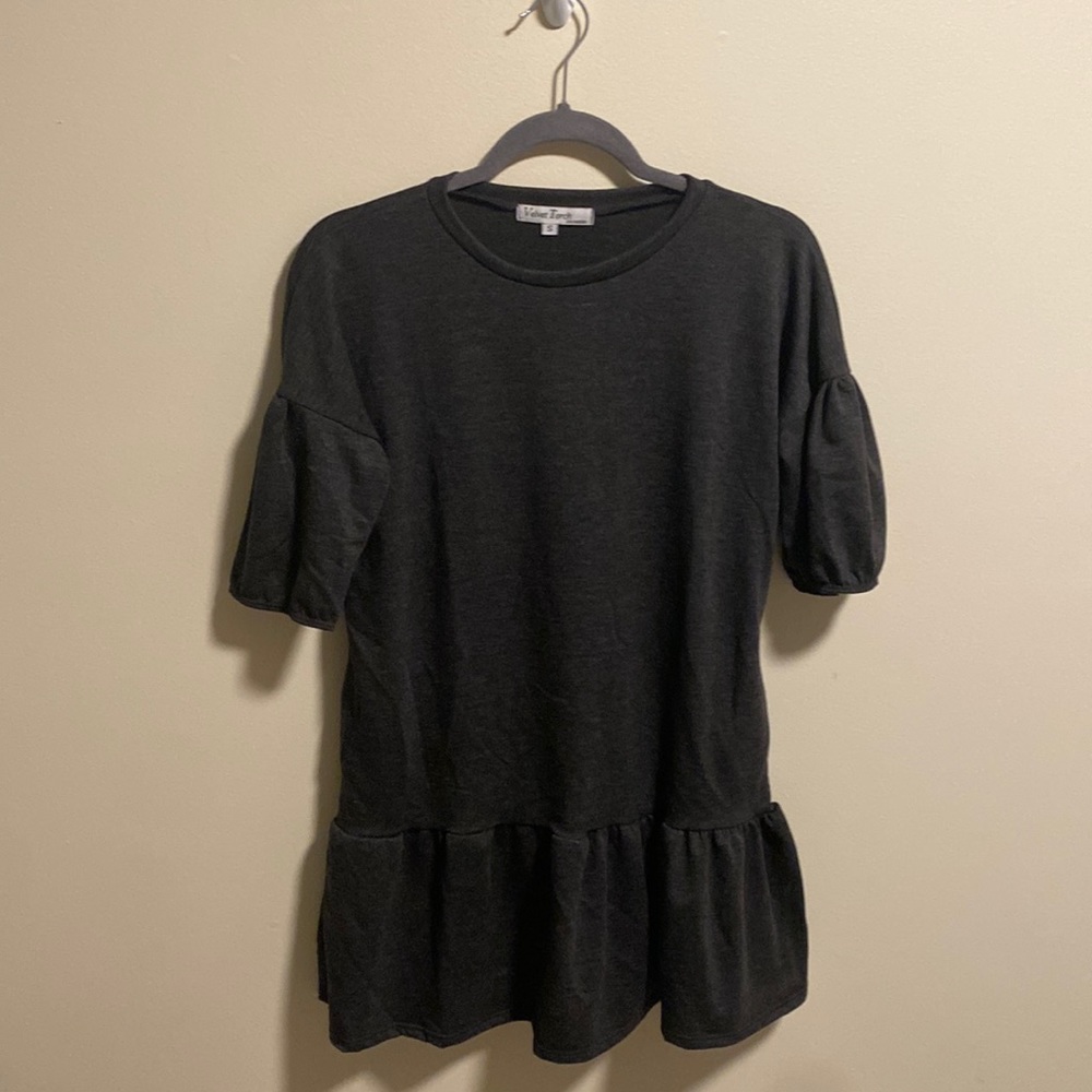 #15. VELVET TORCH Ruffle Hemmed Short Sleeve Top